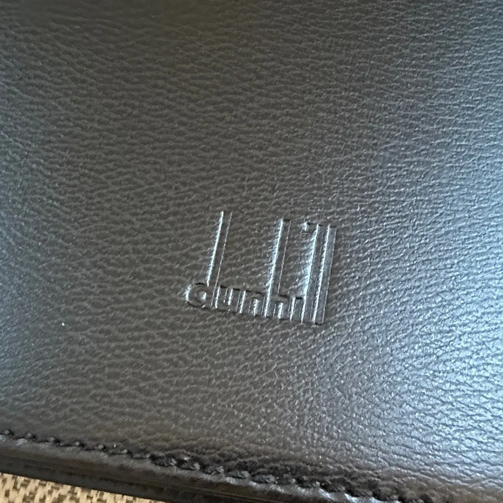 Dunhill Black Leather Clutch Wristlet